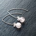 Rose Quartz Earrings, Personalised Earrings, Gemstone Jewellery, January Birthstone Gift, Silver Earrings, Crystal Earrings, Long Earrings