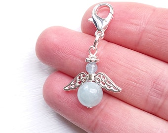 March Birthstone Keyring Aquamarine Colour