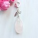 Rose Quartz Keyring, January Birthstone Keyring, Personalised Keychain, Gemstone Jewellery, Crystal Jewellery, Crystal Keyring, Pink Keyring