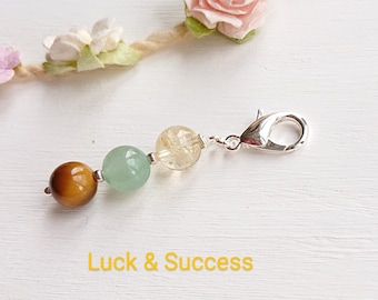 Gemstone Talisman Charm: Citrine, Aventurine, Tiger Eye