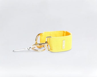 Classic Canvas KEYPER Key Ring Wristlet Sunshine - High quality key chain, Personalized wristlet gift for her, Smart key holder