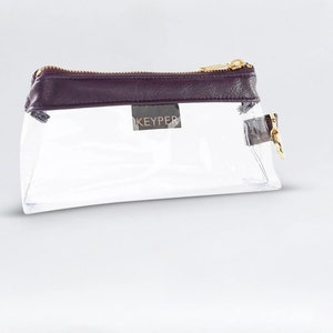 Bolso de mano transparente Pretty Purple. regalo personalizado para ella, embrague transparente de aniversario para mujer, regalo de novia de vacaciones, bolso transparente de graduación