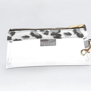 Bolso de mano transparente Snow Leopard, regalo para mujer