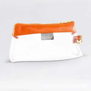 Bolso de mano transparente Caqui. regalo personalizado para ella, embrague de aniversario de mujer, regalo de novia de vacaciones, bolso transparente de graduación