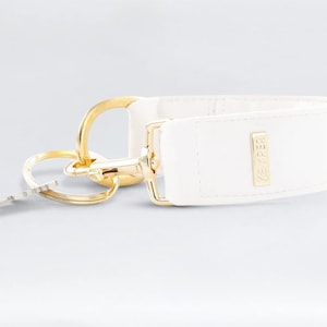 Vegan Leather KEYPER key ring wristlet Pure White - High quality key chain, Personalized wristlet gift for her, Women anniversary
