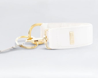 Vegan Leather KEYPER key ring wristlet Pure White - High quality key chain, Personalized wristlet gift for her, Women anniversary