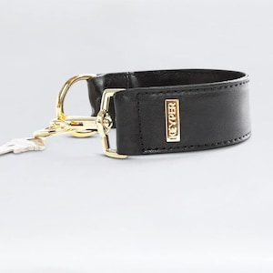 Premium Leather KEYPER key ring wristlet Classic Black - High quality key chain, Personalized wristlet gift for her, Smart key holder