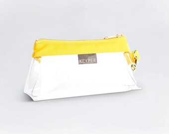 Clear Wristlet Bag Sunshine - Canvas gift for women