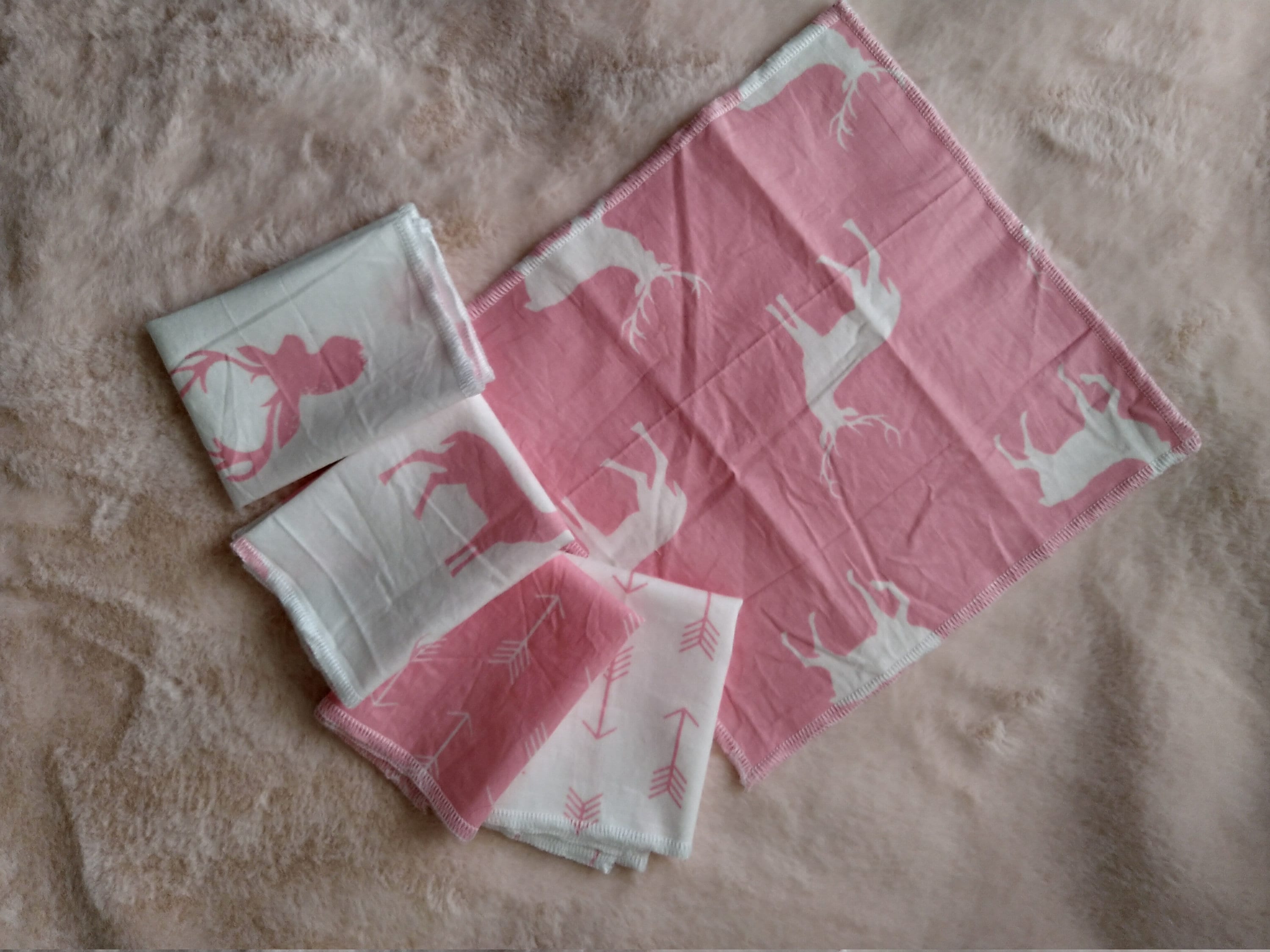 5 Fabric handkerchiefs 0 waste Etsy