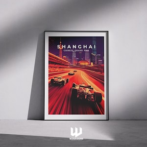 Shanghai Grand Prix Poster: Formula 1 Racing Print