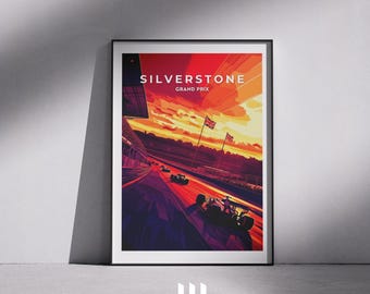 Silverstone Grand Prix Poster: British F1 Racing Art Print