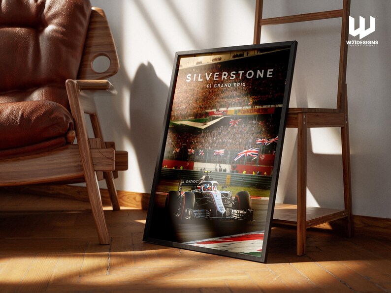 Silverstone Print Silverstone F1 Grand Prix Poster: British Racing Art - Etsy