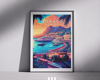 Monaco Grand Prix Poster: French Riviera F1 Racing Art