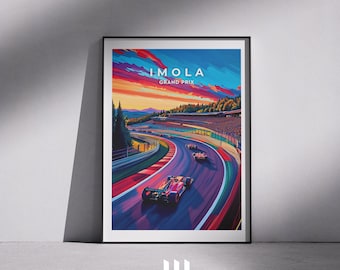 Imola Grand Prix Poster: Formula 1 Racing Art Print