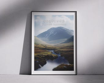 Reisposter Schotse Hooglanden: Schotland Wall Art Print