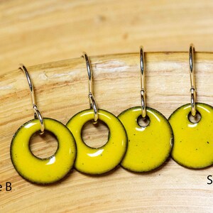 Handmade Bright Yellow Earrings, Customize For the Look You Want! Primary Yellow Enamel Earrings, 12 Options, Bold Earrings, Crayon Yellow