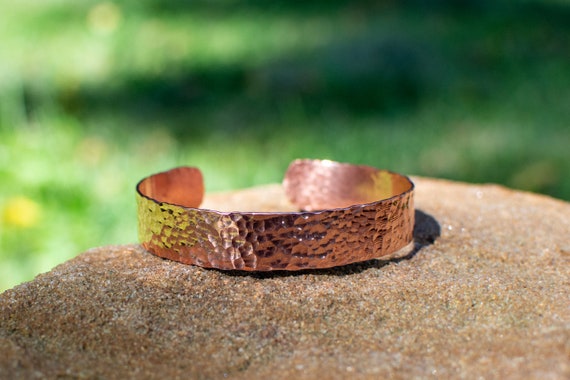 Mens hammered copper bracelet discount