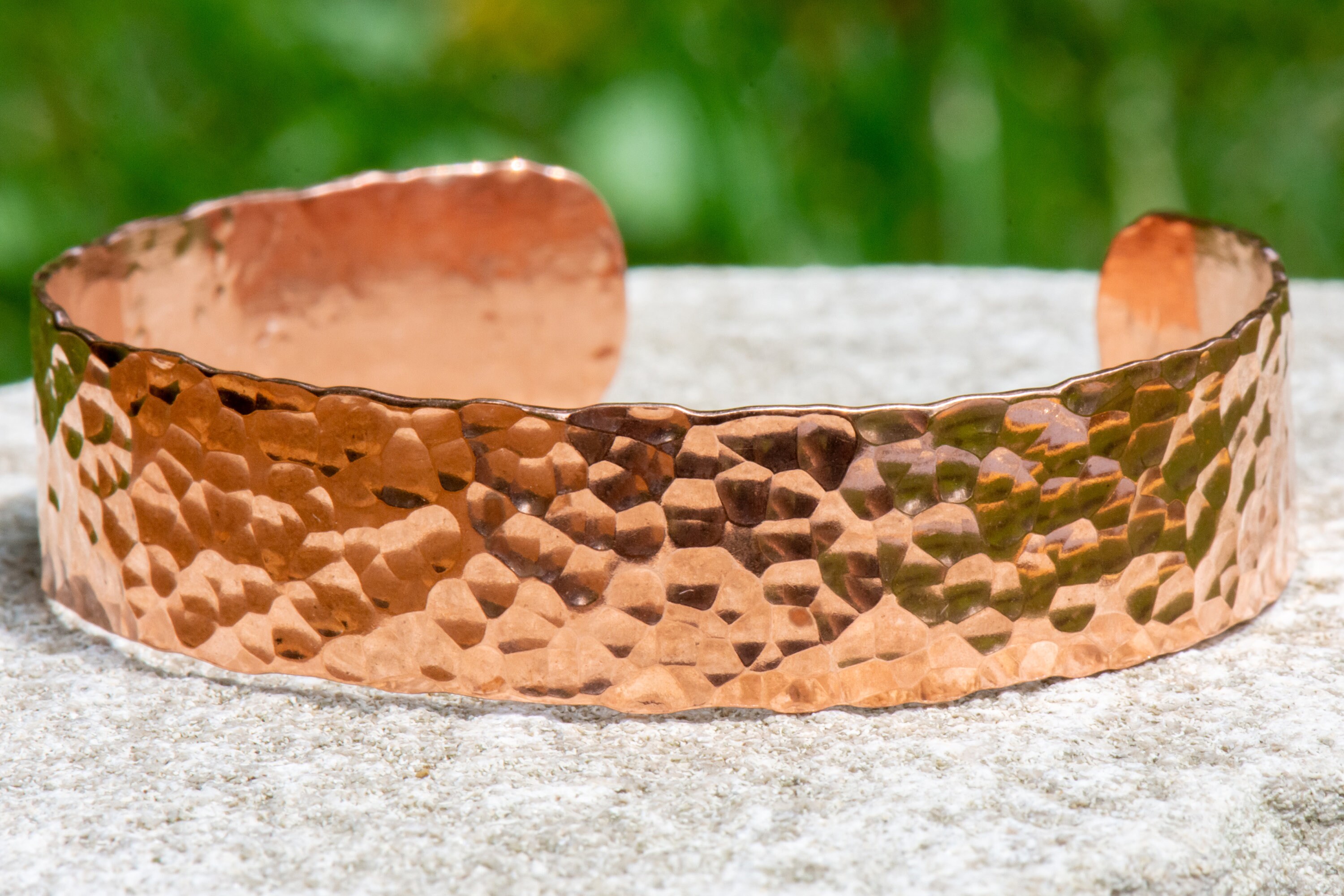 Handmade Hammered Copper Cuff Bracelet: Textured Narrow Design - Etsy