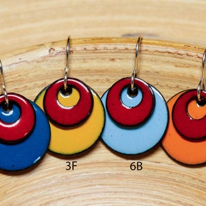 Choose Your Own Custom Colors! Handmade Layered Enamel Earrings - 1/2 ...