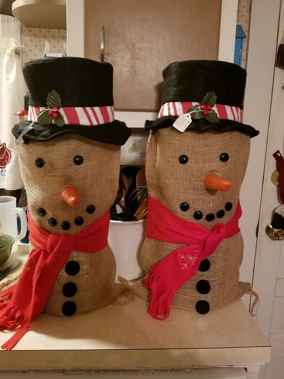 Lighted Snowman Wreath Etsy