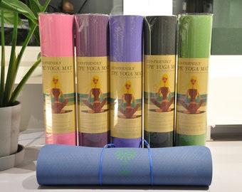 Isha - Il tappetino yoga ecologico con tracolla: antiscivolo e imbottito per yoga, pilates e fitness - lunghezza 183 cm e larghezza 61 cm