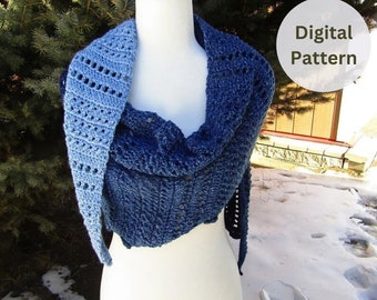 Crochet Triangle Shawl Pattern - Mother's Day Shawl - Crochet Wrap Pattern - Crochet Shawl Pattern - Triangle Shawl Crochet Pattern