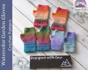 Crochet Fingerless Gloves Pattern - textured texting gloves pattern - Crochet Gloves Pattern - Striped Fingerless Gloves Pattern - Crochet