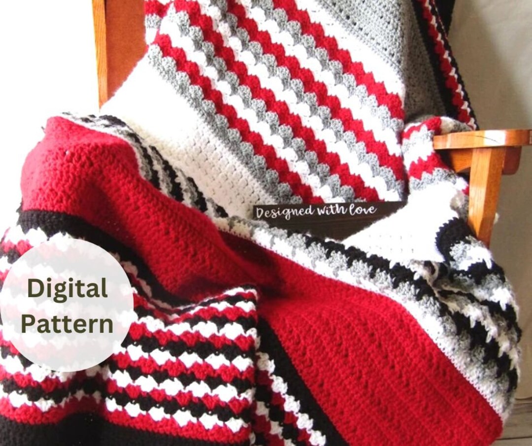 Crochet Blanket Pattern Stitch Sampler Blanket Pattern Striped Crochet