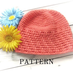 Crochet Beanie Pattern - Crochet Hat Pattern - Textured hat crochet pattern - Crochet Textured Beanie - Top Down Beanie - Women's Hat