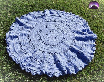 Crochet Round Baby Blanket Pattern - Crochet Baby Pattern - Round baby blanket pattern - Unisex crochet baby blanket pattern