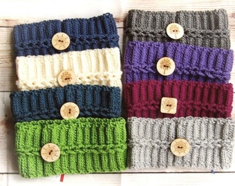 Crochet Ear Warmer Pattern - Button Ear Warmer - Crochet Headband - Crochet Pattern - Ear Warmer Pattern
