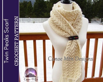 Crochet Scarf Pattern - Crochet winter scarf pattern - Textured Crochet Scarf Pattern - Crochet Pattern - Women's Scarf crochet pattern