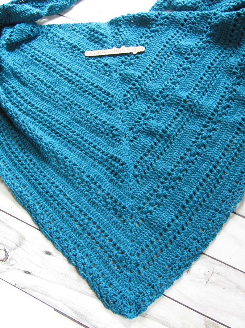 Crochet Shawl Pattern - Lace Triangle Shawl - Textured Crochet Shawl ...