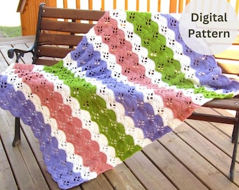 Crochet Blanket Pattern - Baby/Toddler Blanket - DIGITAL DOWNLOAD ONLY