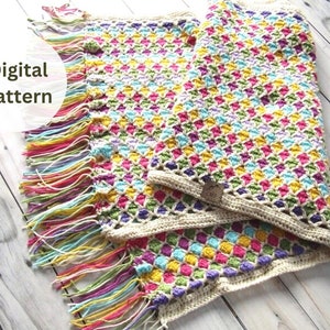 Crochet Striped Blanket Pattern - Striped Blanket Throw - Striped Blanket crochet pattern - Unisex crochet blanket pattern - striped blanket