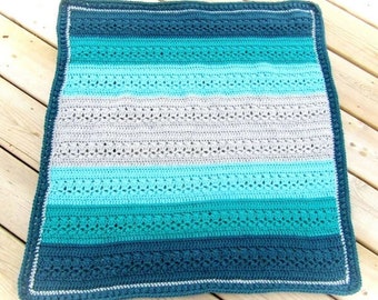 Crochet Baby Blanket Pattern - Striped Baby Blanket - Unisex Baby Blanket - Baby Blanket - New Born Baby Gift - Unisex Baby Blanket