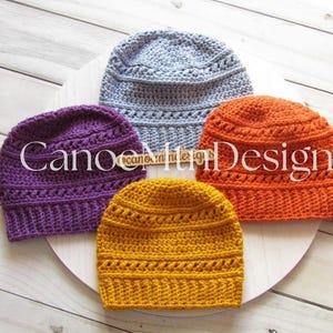 Crochet Beanie Pattern - Top Down pattern -Digital Download