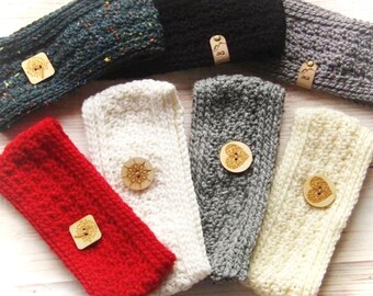 Crochet Ear Warmer Pattern - Crochet Headband Pattern - Crochet EarWarmer - Crochet button ear warmer crochet pattern - Easy crochet pattern