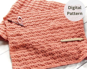 Crochet Shawl Pattern - crochet lacy shawl pattern - Mother's Day Shawl pattern - crochet textured shawl -  lacy crochet shawl pattern