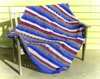 Crochet Blanket Pattern - Easy Pattern - Unisex Design - DIGITAL DOWNLOAD ONLY
