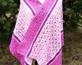 Crochet Shawl Pattern - Mother's Day Shawl Pattern - Crochet Rectangle Shawl Pattern - Prayer Shawl Pattern - Crochet Pattern - Lacy Shawl