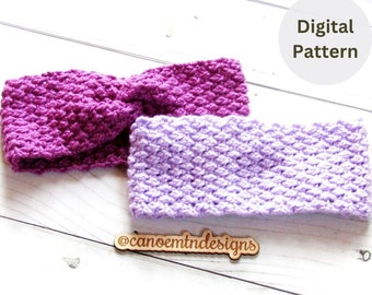 Crochet Ear Warmer Pattern - Earwarmer crochet pattern - Twisted Ear Warmer - Textured Crochet Ear Warmer Pattern - Crochet Pattern