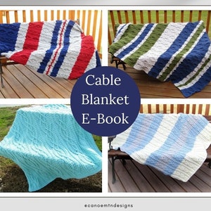 Crochet Cable Blankets E-Book - Crochet Pattern - Crochet Cables - Unisex Crochet Blanket Patterns - Cable Baby Blanket Pattern - Blankets