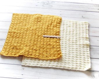 Crochet Preemie Blanket Pattern Set- crochet shells blankets - Preemie blanket set - Unisex baby blanket pattern - Lacy baby blankets