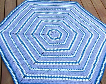 Crochet Baby Blanket Pattern - crochet pattern - baby blanket - Hexagon Crochet Blanket - Hexagon baby blanket - Unisex Baby Blanket Pattern