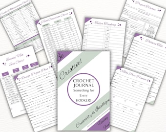 Crochet Journal - Printable Crochet Planner - Crochet Journal and Planner - Downloadable Planner - Crochet Project Planner - Crochet Plans