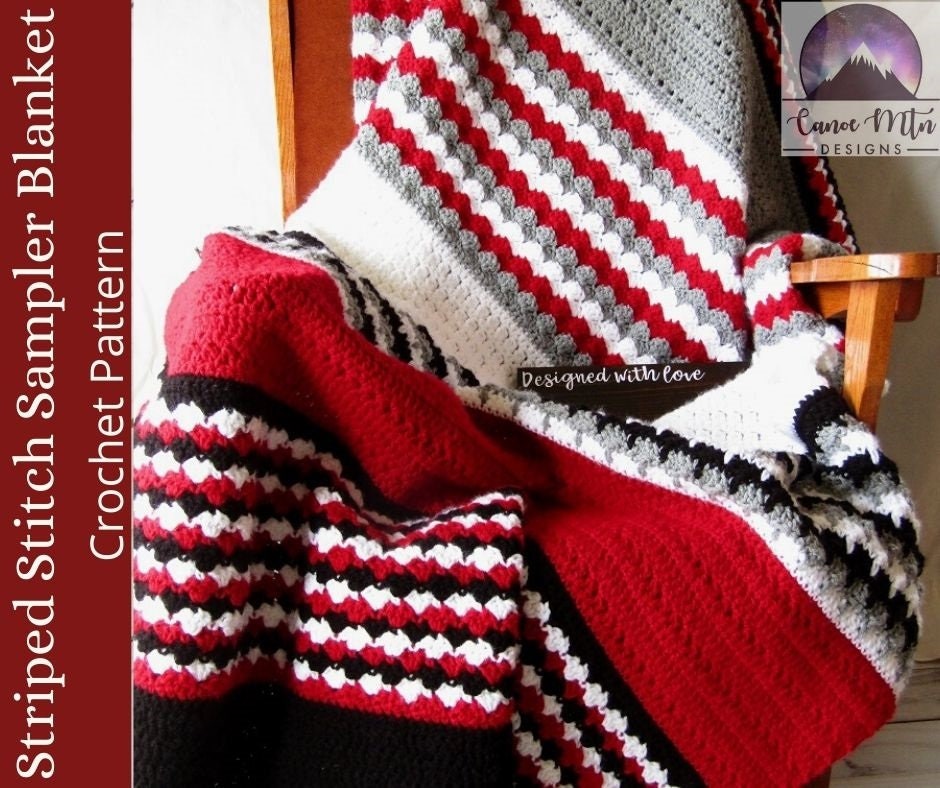 Crochet Blanket Pattern Stitch Sampler Blanket Pattern Etsy