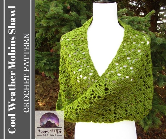 Crochet Shawl Pattern Mobius Shawl Pattern Crochet Mobius - Etsy