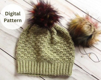 Crochet Textured Beanie Pattern - Crochet Hat pdf - Crochet Pattern for her - Beanie Pattern - Women's Hat Pattern - textured beanie pdf