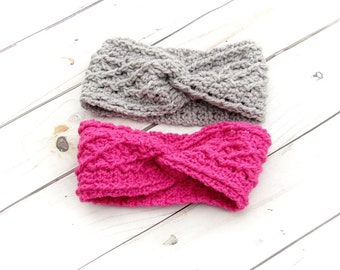Crochet Ear Warmer Pattern - Twisted Ear Warmer - Cable Ear Warmer Pattern - Crochet Cables - Twisted Cable Ear Warmer Crochet Pattern